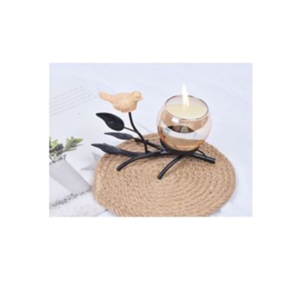 Διακοσμητικό Επιτραπέζιο Κηροπήγιο με Πουλάκι Μαύρο 9.5×10.5cm Διακοσμητικό Επιτραπέζιο Κηροπήγιο με Πουλάκι Μαύρο 9.5×10.5cm