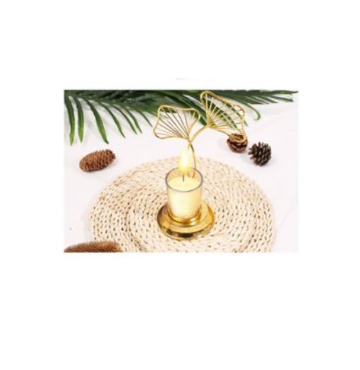 Διακοσμητικό Επιτραπέζιο Κηροπήγιο με Λουλούδια Χρυσό 9.5×10.5cm Διακοσμητικό Επιτραπέζιο Κηροπήγιο με Λουλούδια Χρυσό 9.5×10.5cm