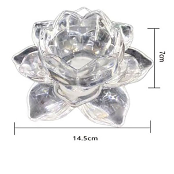 Διακοσμητικό Επιτραπέζιο Κηροπήγιο Νούφαρο 7x14.5cm Διάφανο Διακοσμητικό Επιτραπέζιο Κηροπήγιο Νούφαρο 7x14.5cm Διάφανο