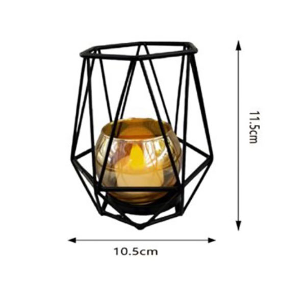Διακοσμητικό Επιτραπέζιο Κηροπήγιο Μαύρο 10.5×11.5cm Διακοσμητικό Επιτραπέζιο Κηροπήγιο Μαύρο 10.5×11.5cm