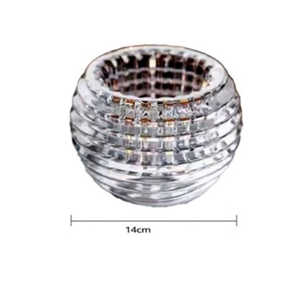 Διακοσμητικό Επιτραπέζιο Κηροπήγιο Σφαίρα 14cm Διάφανο Διακοσμητικό Επιτραπέζιο Κηροπήγιο Σφαίρα 14cm Διάφανο