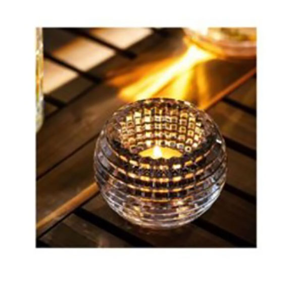 Διακοσμητικό Επιτραπέζιο Κηροπήγιο Σφαίρα 14cm Διάφανο Διακοσμητικό Επιτραπέζιο Κηροπήγιο Σφαίρα 14cm Διάφανο