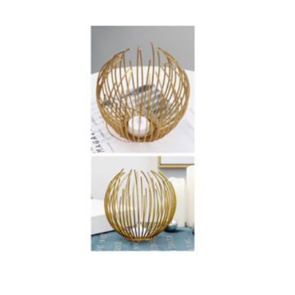 Διακοσμητικό επιτραπέζιο κηροπήγιο χρυσό 12.50x12.50cm Διακοσμητικό επιτραπέζιο κηροπήγιο χρυσό 12.50x12.50cm