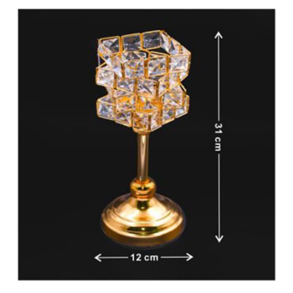 Διακοσμητικό επιτραπέζιο κηροπήγιο χρυσό 12x31cm Διακοσμητικό επιτραπέζιο κηροπήγιο χρυσό 12x31cm