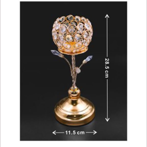 Διακοσμητικό επιτραπέζιο κηροπήγιο χρυσό 11.5x28.5cm Διακοσμητικό επιτραπέζιο κηροπήγιο χρυσό 11.5x28.5cm