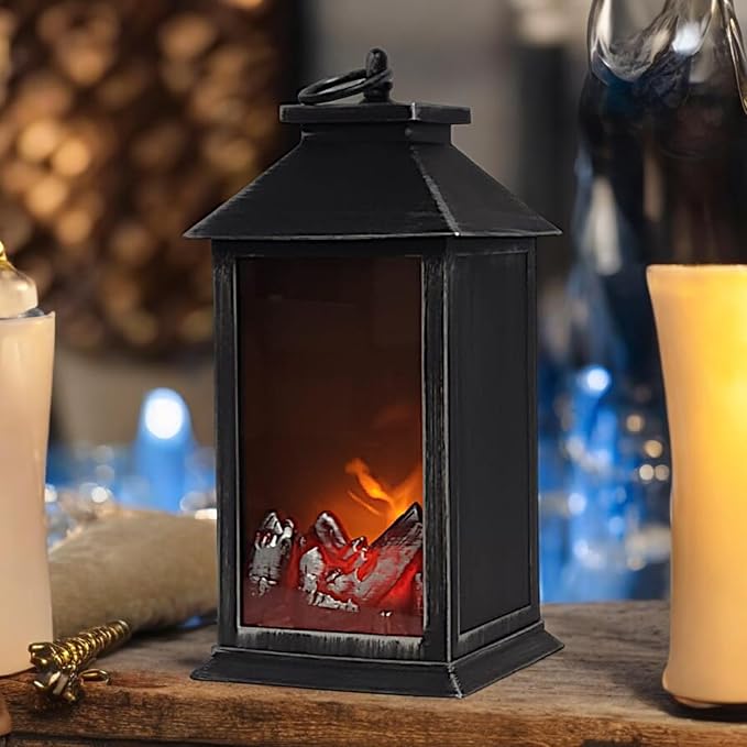 Διακοσμητικό Φωτιστικό Φανάρι – Τζάκι LED με Εφέ Φλόγας 13.5×34.5cm Μπρούτζινο Χρώμα Διακοσμητικό Φωτιστικό Φανάρι – Τζάκι LED με Εφέ Φλόγας 13.5×34.5cm Μπρούτζινο Χρώμα