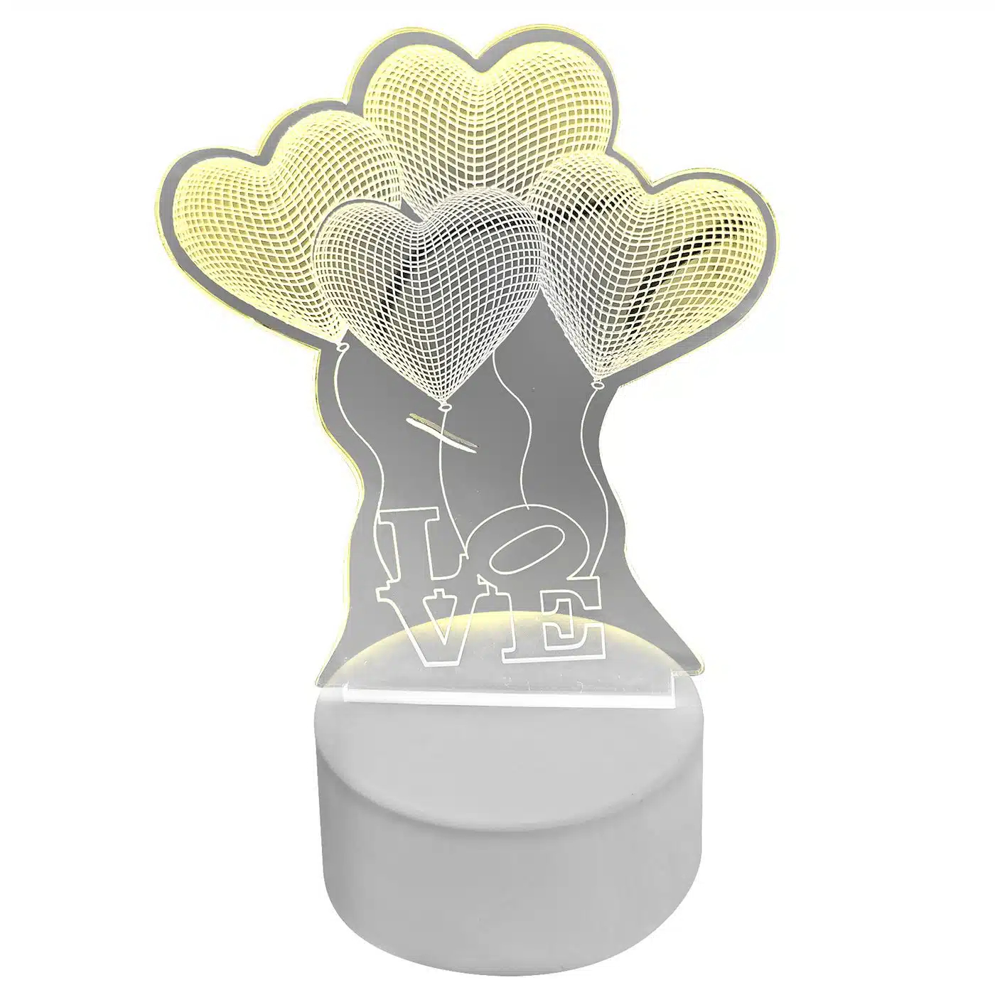 Διακοσμητικό Φωτιστικό με Σχέδιο Μπαλόνια σε Σχήμα Καρδιάς 18 x 12cm Διακοσμητικό Φωτιστικό με Σχέδιο Μπαλόνια σε Σχήμα Καρδιάς 18 x 12cm