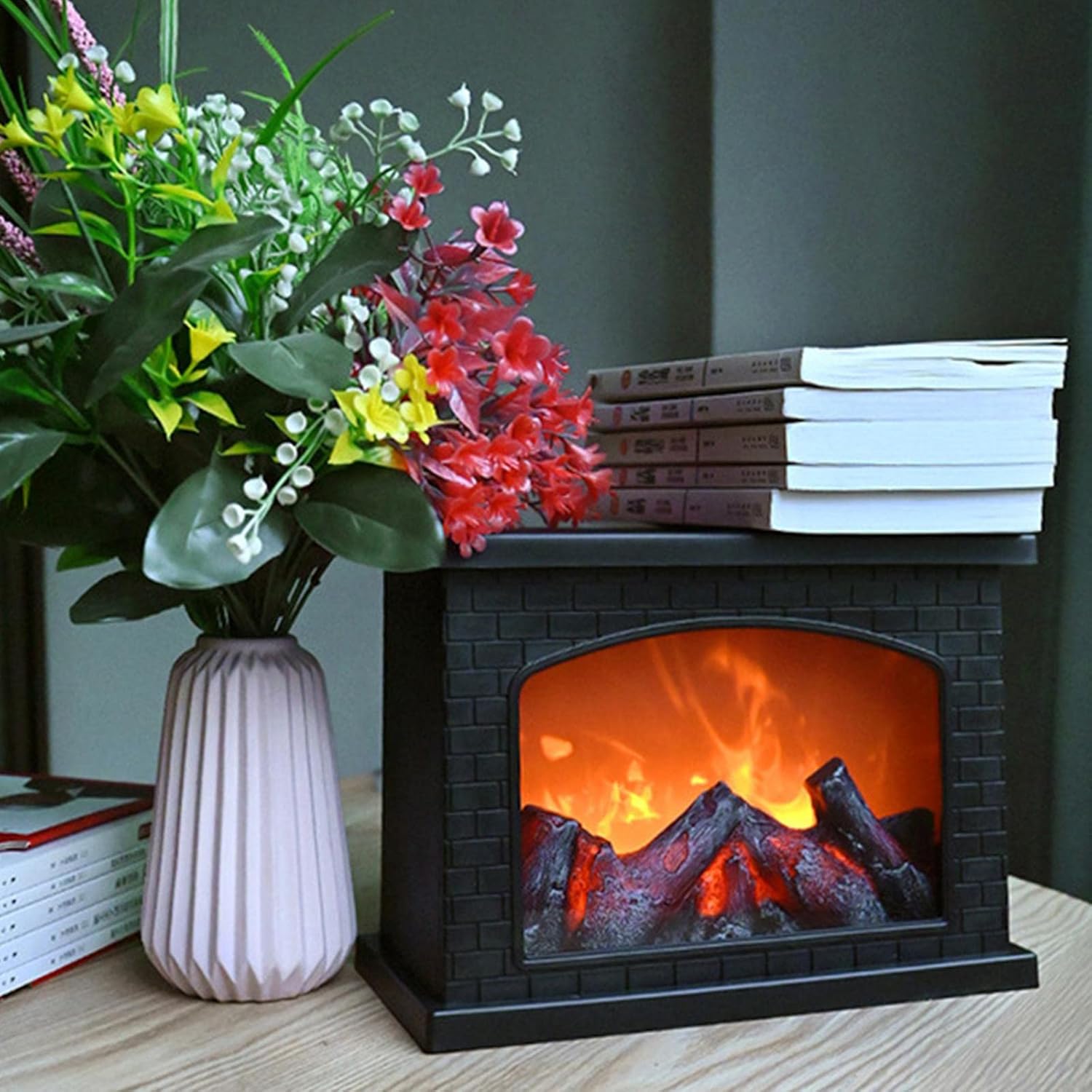 Διακοσμητικό Φωτιστικό Τζάκι LED με Εφέ Φλόγας 20x11.5x30cm Διακοσμητικό Φωτιστικό Τζάκι LED με Εφέ Φλόγας 20x11.5x30cm