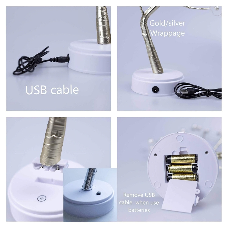 Διακοσμητικό Φωτιζόμενο Δέντρο 50 εκ. με Άνθη & Θερμό Φωτισμό LED Διακοσμητικό Φωτιζόμενο Δέντρο 50 εκ. με Άνθη & Θερμό Φωτισμό LED