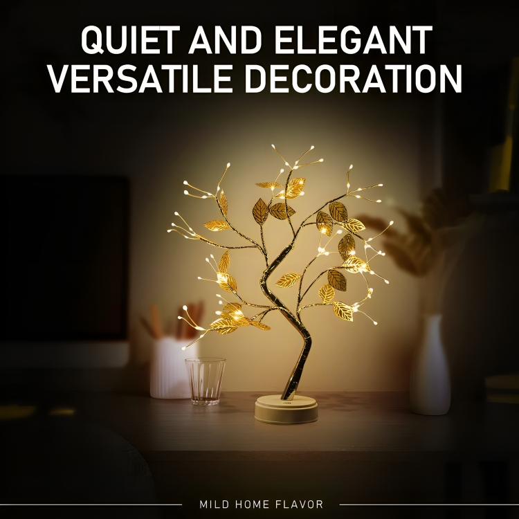 Διακοσμητικό Φωτιζόμενο Δέντρο 50 εκ. με Χρυσά Φύλλα & Θερμό Φωτισμό LED Διακοσμητικό Φωτιζόμενο Δέντρο 50 εκ. με Χρυσά Φύλλα & Θερμό Φωτισμό LED