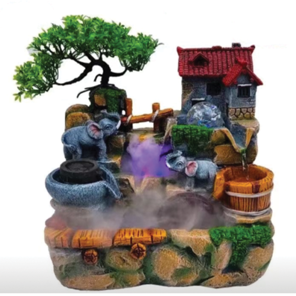 Διακοσμητικό Φωτιζόμενο Συντριβάνι Feng Shui με Ελέφαντες, Τρεχούμενο Νερό και LED Κρυστάλλινη Μπάλα 31x20x3εκ. Διακοσμητικό Φωτιζόμενο Συντριβάνι Feng Shui με Ελέφαντες, Τρεχούμενο Νερό και LED Κρυστάλλινη Μπάλα 31x20x3εκ.