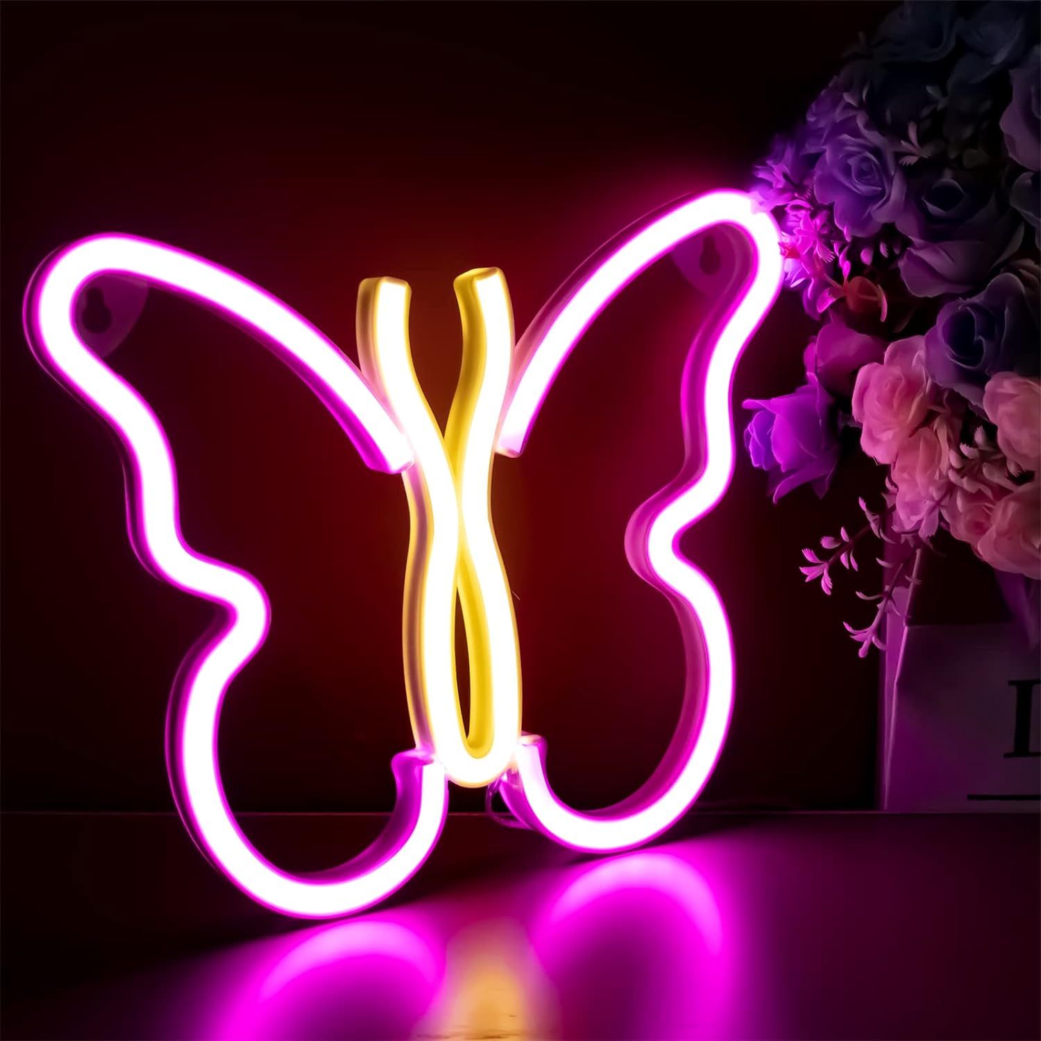 Διακοσμητικό Neon LED Φωτιστικό Πεταλούδα Decoration Lamp Butterfly 17x14 cm Διακοσμητικό Neon LED Φωτιστικό Πεταλούδα Decoration Lamp Butterfly 17x14 cm
