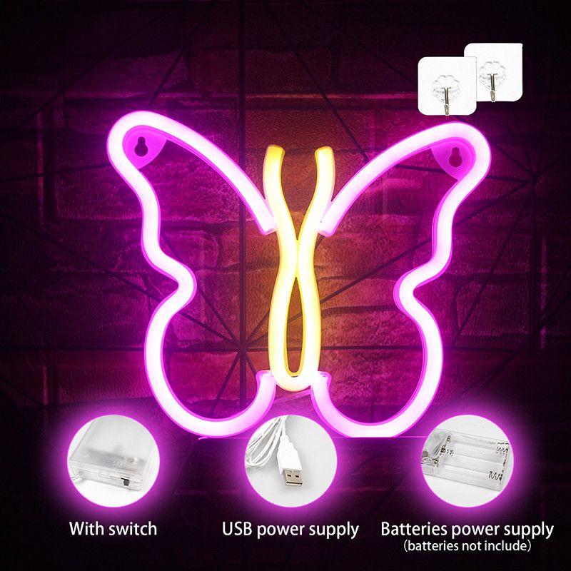 Διακοσμητικό Neon LED Φωτιστικό Πεταλούδα Decoration Lamp Butterfly 17x14 cm Διακοσμητικό Neon LED Φωτιστικό Πεταλούδα Decoration Lamp Butterfly 17x14 cm