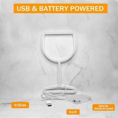 Διακοσμητικό Neon LED ΦωτιστικόΠοτήρι Κρασιού Decoration Lamp Wine Glass 26x14 cm Διακοσμητικό Neon LED ΦωτιστικόΠοτήρι Κρασιού Decoration Lamp Wine Glass 26x14 cm