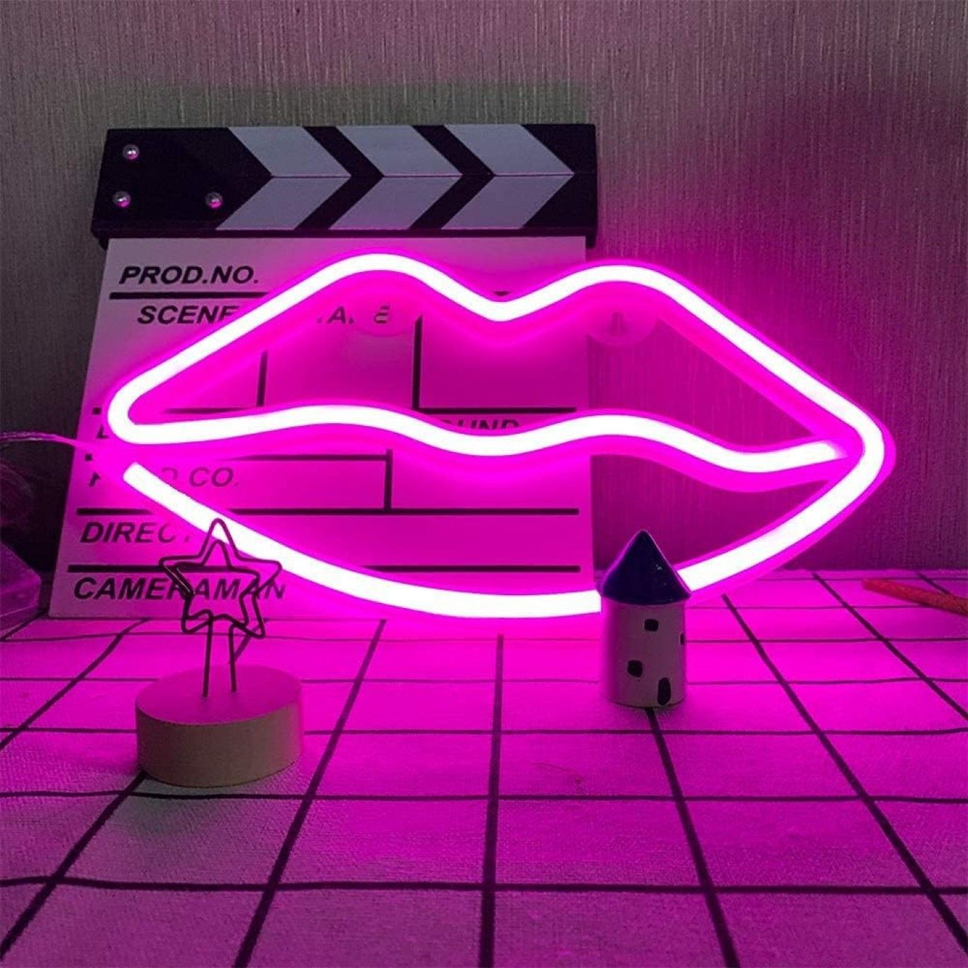 Διακοσμητικό Neon LED Φωτιστικό Χείλη Decoration Lamp Lips 15x27 cm Διακοσμητικό Neon LED Φωτιστικό Χείλη Decoration Lamp Lips 15x27 cm