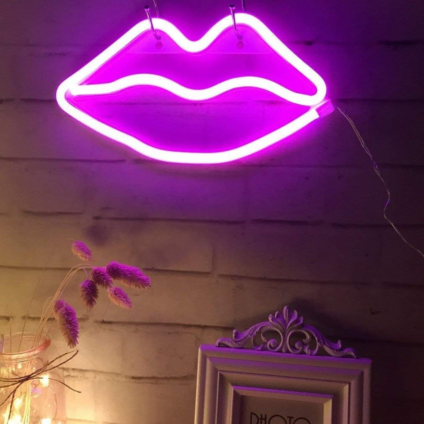 Διακοσμητικό Neon LED Φωτιστικό Χείλη Decoration Lamp Lips 15x27 cm Διακοσμητικό Neon LED Φωτιστικό Χείλη Decoration Lamp Lips 15x27 cm