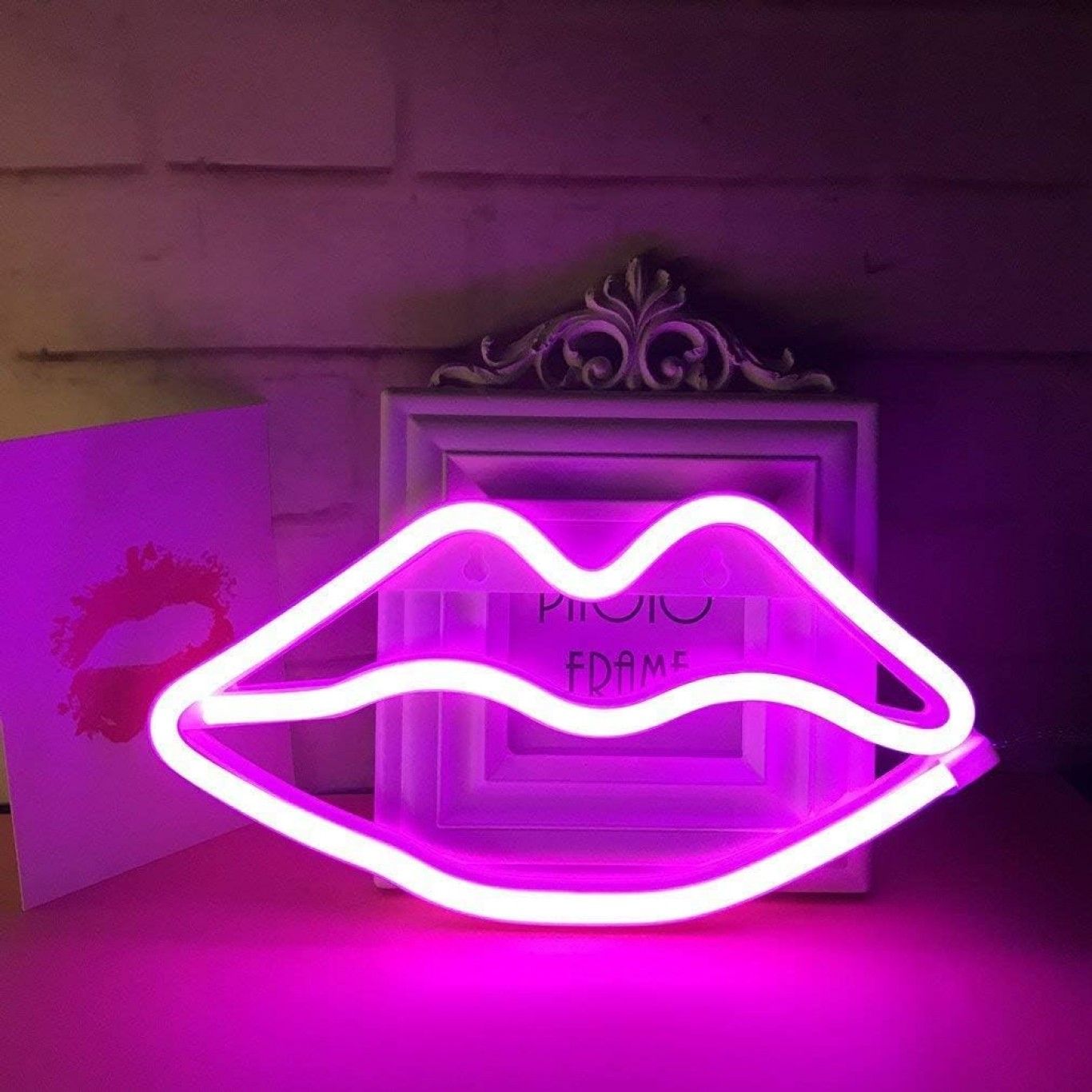 Διακοσμητικό Neon LED Φωτιστικό Χείλη Decoration Lamp Lips 15x27 cm Διακοσμητικό Neon LED Φωτιστικό Χείλη Decoration Lamp Lips 15x27 cm