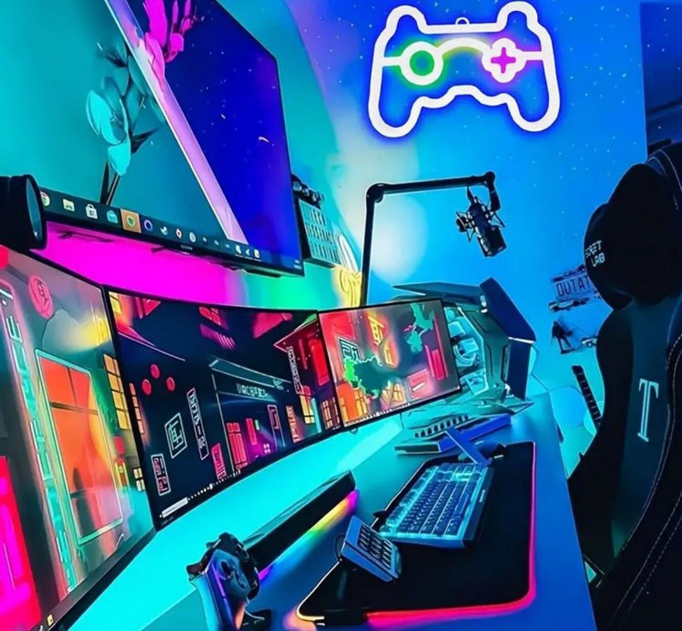 Διακοσμητικό Neon LED Φωτιστικό Χειριστήριο Παιχνιδομηχανής Decoration Lamp Gamepad 17x25 cm Διακοσμητικό Neon LED Φωτιστικό Χειριστήριο Παιχνιδομηχανής Decoration Lamp Gamepad 17x25 cm