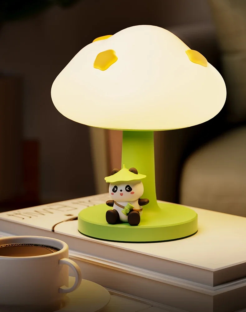 Διακοσμητικό Παιδικό Φωτιστικό Σιλικόνης με USB σε Σχήμα Μανιτάρι με Ζωάκι Πάντα - Arrango Διακοσμητικό Παιδικό Φωτιστικό Σιλικόνης με USB σε Σχήμα Μανιτάρι με Ζωάκι Πάντα - Arrango