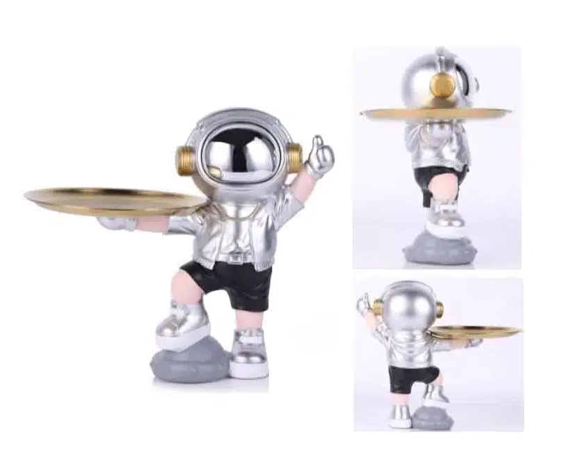 Διακοσμητικό Πολυρητίνης με Δισκάκι - Αστροναύτης - 22x14x20cm Διακοσμητικό Πολυρητίνης με Δισκάκι - Αστροναύτης - 22x14x20cm
