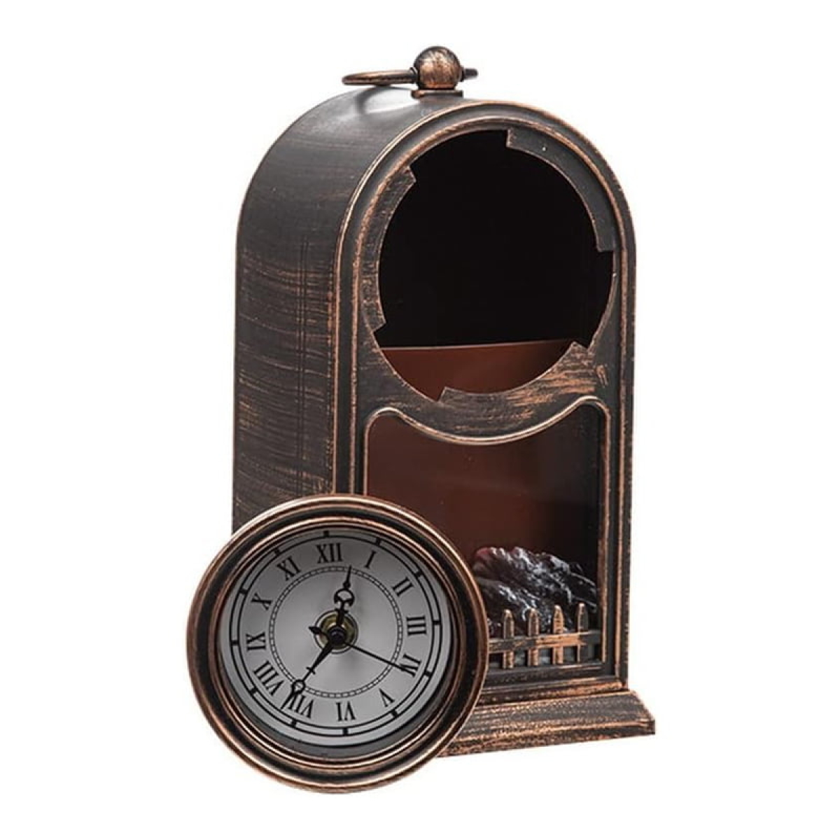 Διακοσμητικό Ρολόι με LED Τζάκι και Εφέ Φλόγας 14.5x11.5x30cm Διακοσμητικό Ρολόι με LED Τζάκι και Εφέ Φλόγας 14.5x11.5x30cm