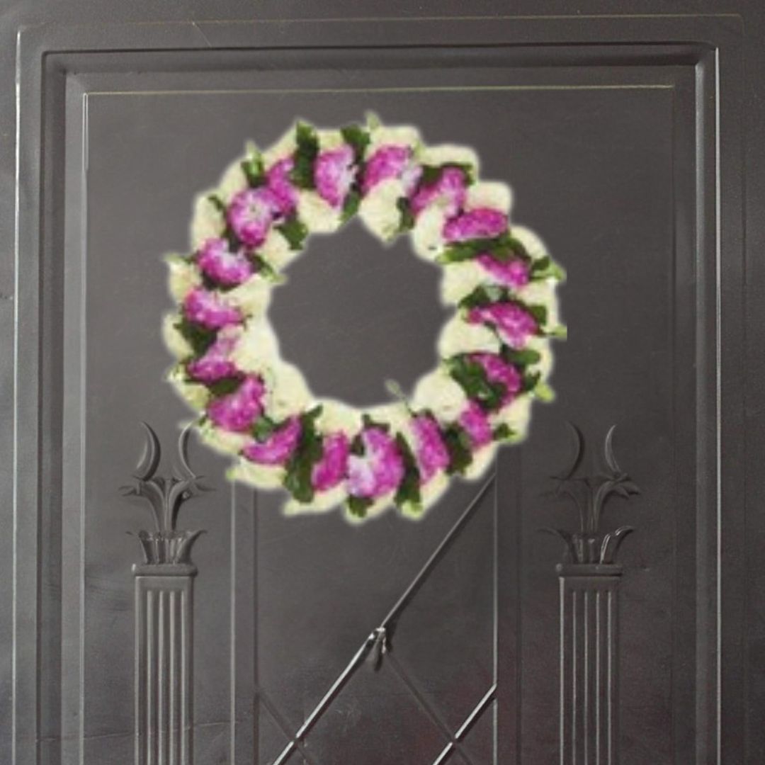 Διακοσμητικό Στεφάνι με Λουλούδια 38 cm Διακοσμητικό Στεφάνι με Λουλούδια 38 cm