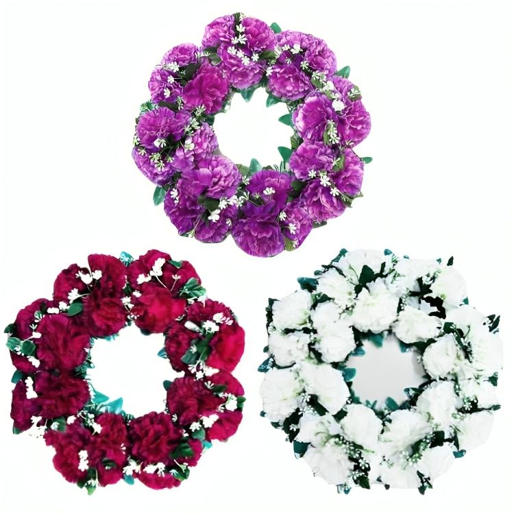 Διακοσμητικό Στεφάνι με Τεχνητά Γαρύφαλλα 38cm Διακοσμητικό Στεφάνι με Τεχνητά Γαρύφαλλα 38cm