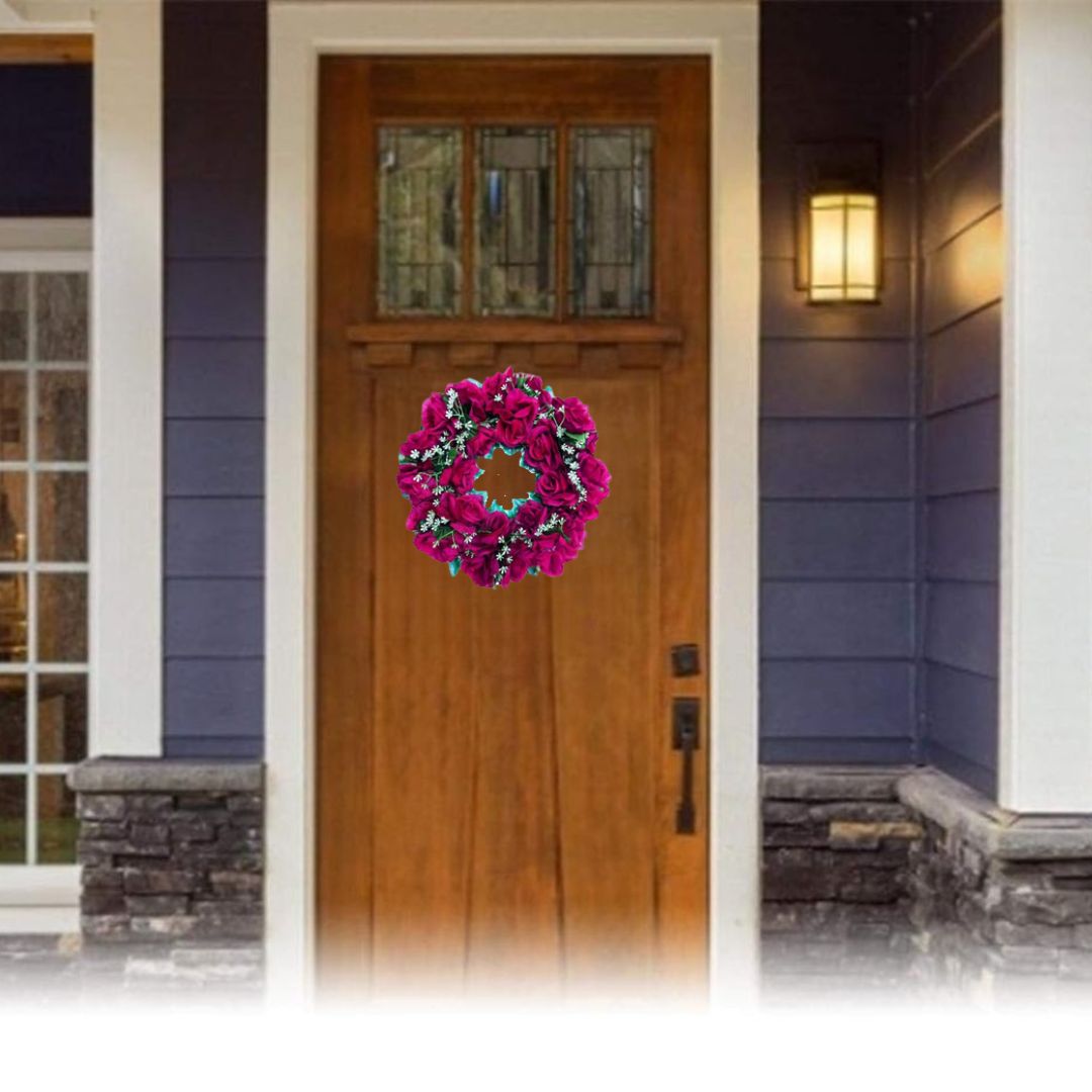 Διακοσμητικό Στεφάνι με Τεχνητά Τριαντάφυλλα 38 cm Διακοσμητικό Στεφάνι με Τεχνητά Τριαντάφυλλα 38 cm