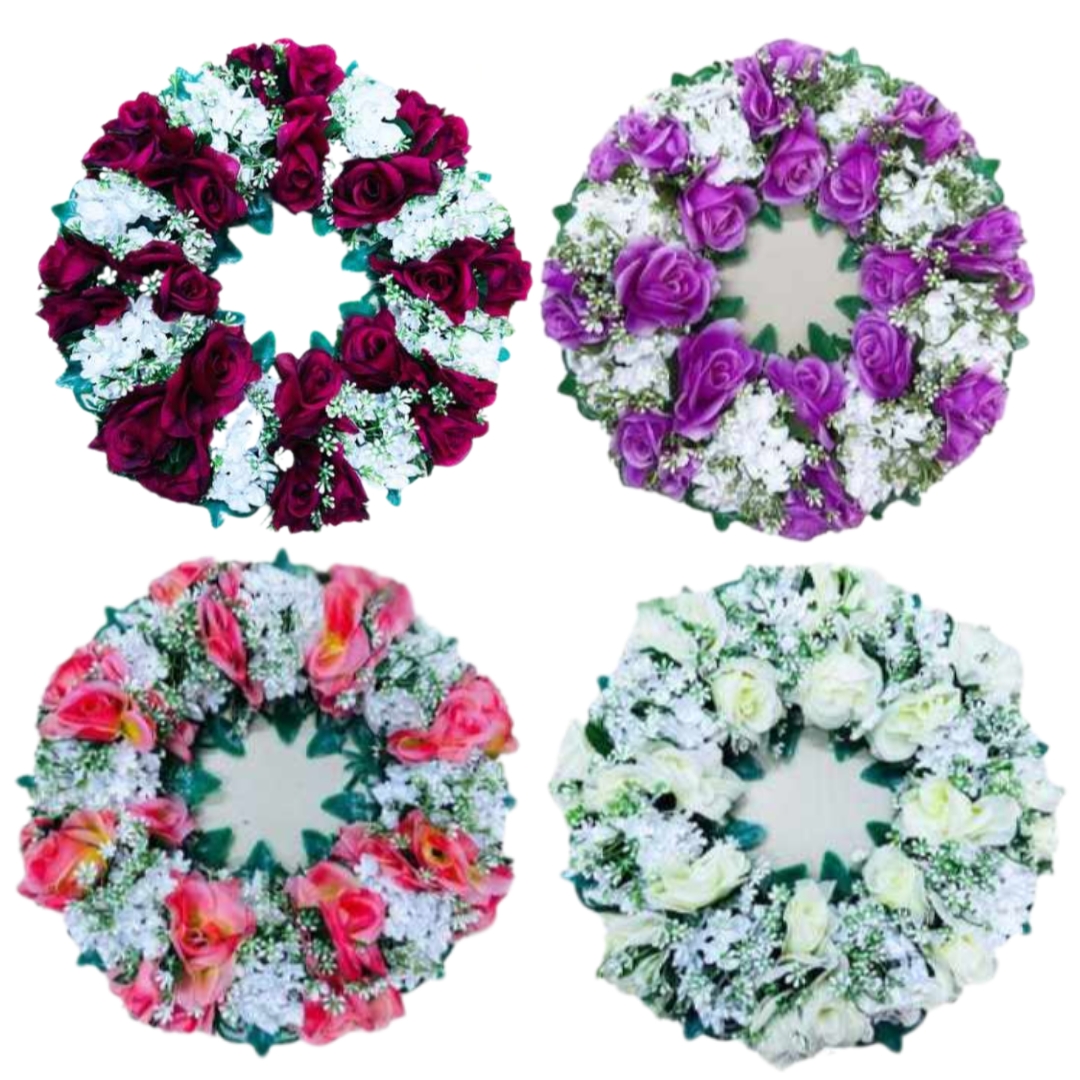 Διακοσμητικό Στεφάνι με Τεχνητά Τριαντάφυλλα & Άνθη 38cm Διακοσμητικό Στεφάνι με Τεχνητά Τριαντάφυλλα & Άνθη 38cm