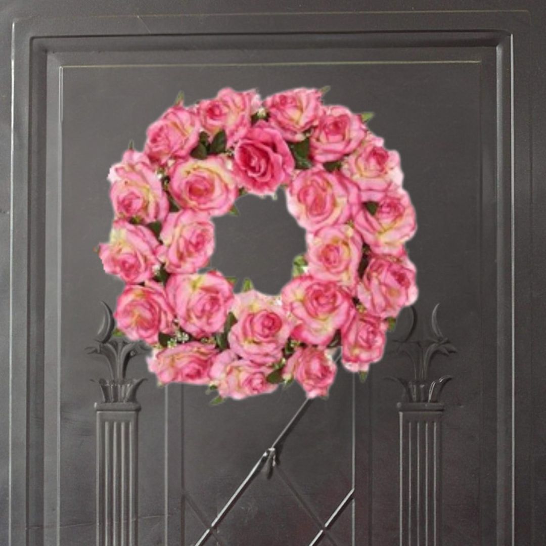 Διακοσμητικό Στεφάνι με Τριαντάφυλλα 40 cm Διακοσμητικό Στεφάνι με Τριαντάφυλλα 40 cm