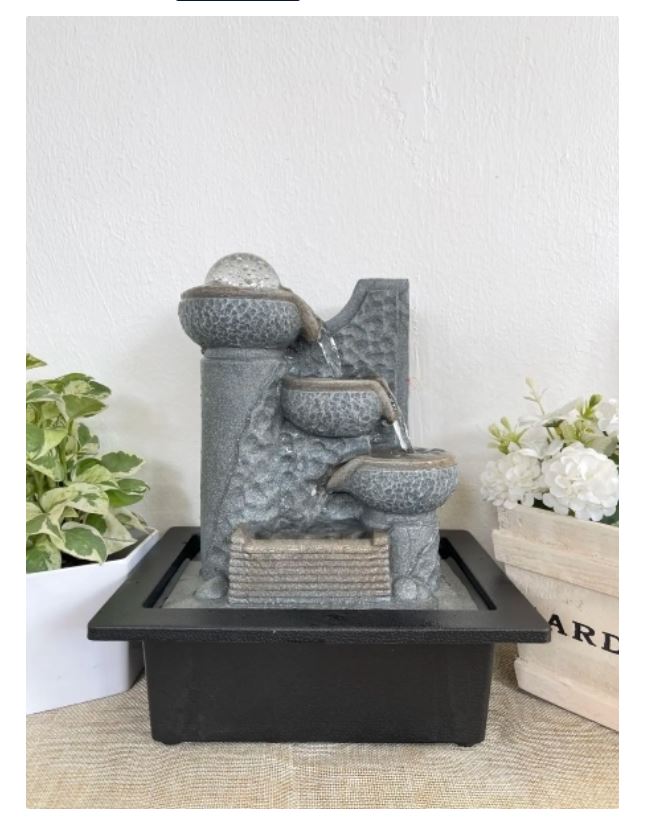 Διακοσμητικό Συντριβάνι Feng Shui Καταρράκτης με Εφέ LED Φωτισμού και Κρυστάλλινη Σφαίρα 28x23x18 cm Διακοσμητικό Συντριβάνι Feng Shui Καταρράκτης με Εφέ LED Φωτισμού και Κρυστάλλινη Σφαίρα 28x23x18 cm