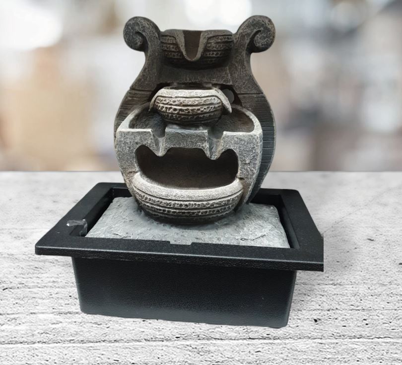 Διακοσμητικό Συντριβάνι Feng Shui Καταρράκτης Τρεχούμενου Νερού με Εφέ LED Φωτισμού 26x23x18 cm Διακοσμητικό Συντριβάνι Feng Shui Καταρράκτης Τρεχούμενου Νερού με Εφέ LED Φωτισμού 26x23x18 cm