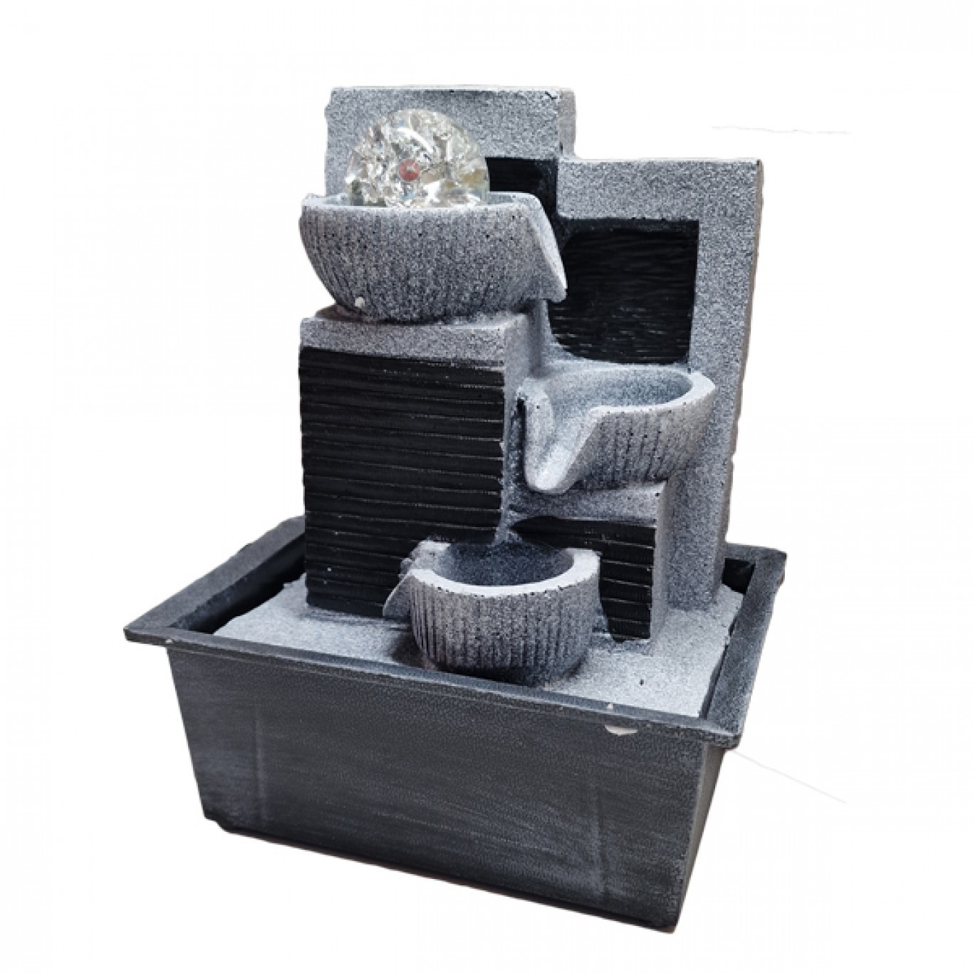 Διακοσμητικό Συντριβάνι Feng Shui - Καταρράκτης Τρεχούμενου Νερού με Πολύχρωμο Εφέ LED Φωτισμού και Κρυστάλλινη Περιστρεφόμενη Σφαίρα 26x21x15.5cm Διακοσμητικό Συντριβάνι Feng Shui - Καταρράκτης Τρεχούμενου Νερού με Πολύχρωμο Εφέ LED Φωτισμού και Κρυστάλλινη Περιστρεφόμενη Σφαίρα 26x21x15.5cm