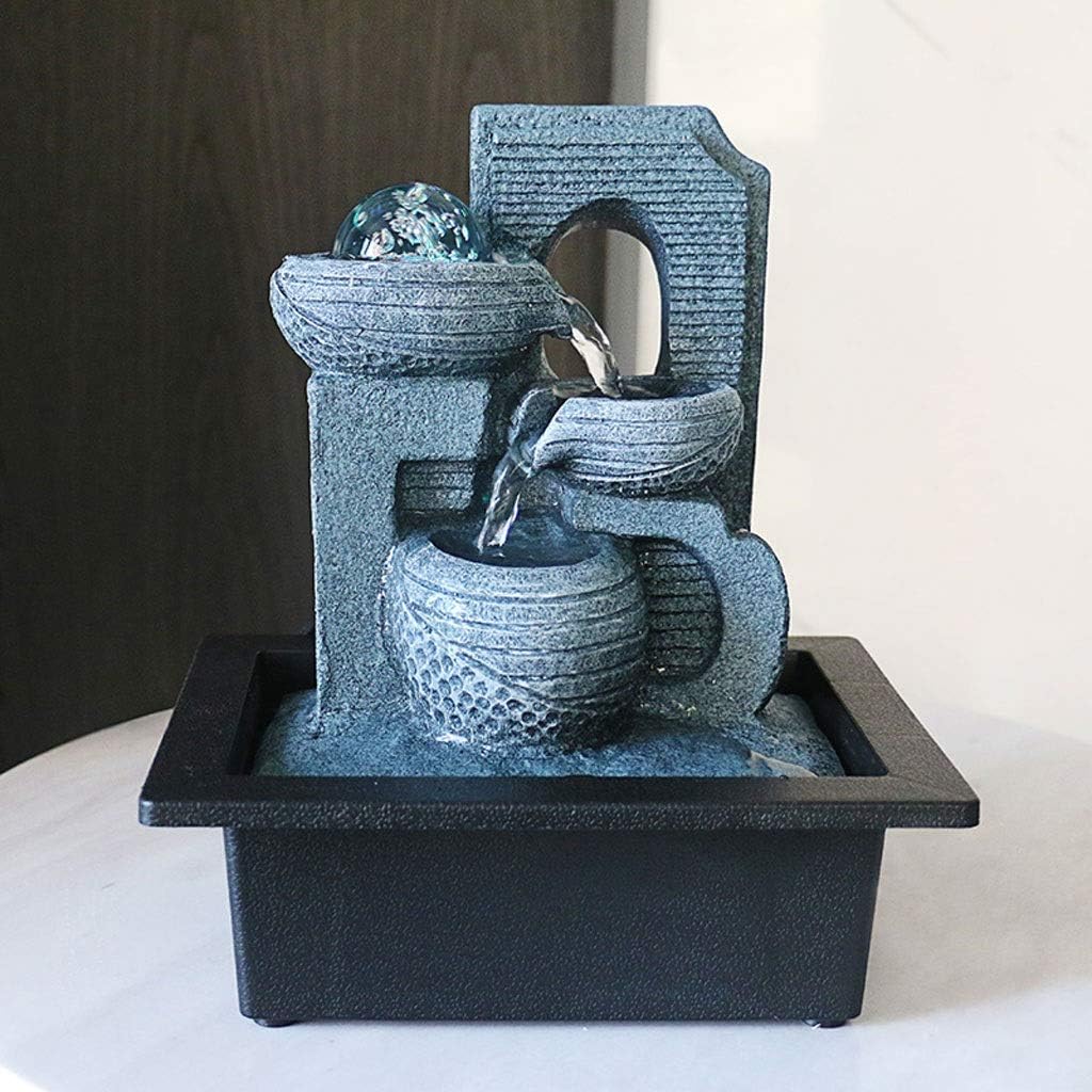 Διακοσμητικό Συντριβάνι Τρεχούμενου Νερού Feng Shui με Εφέ LED Φωτισμού & Κρυστάλλινη Σφαίρα - 26 x 23 x 18 εκ Διακοσμητικό Συντριβάνι Τρεχούμενου Νερού Feng Shui με Εφέ LED Φωτισμού & Κρυστάλλινη Σφαίρα - 26 x 23 x 18 εκ