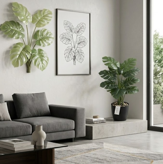 Διακοσμητικό Τεχνητό Φυτό Monstera σε Γλάστρα 65cm Διακοσμητικό Τεχνητό Φυτό Monstera σε Γλάστρα 65cm