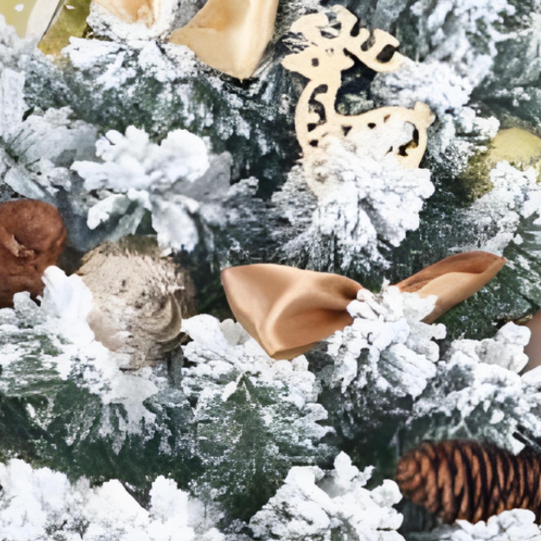 Διακοσμητικό Χιονισμένο Χριστουγεννιάτικο Δέντρο 30 cm με Χρυσά Στολίδια Διακοσμητικό Χιονισμένο Χριστουγεννιάτικο Δέντρο 30 cm με Χρυσά Στολίδια