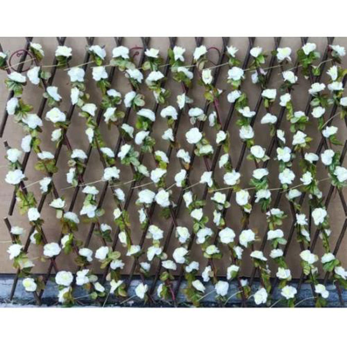 Διακοσμητικός Φράχτης Με Τεχνητά Λευκά Τριαντάφυλλα Διακοσμητικός Φράχτης Με Τεχνητά Λευκά Τριαντάφυλλα