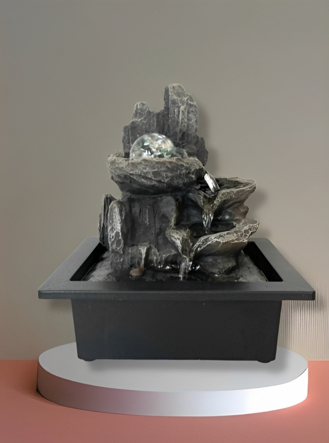 Διακοσμητικός Καταρράκτης Συντριβάνι Feng Shui με Φωτισμό LED & Κρυστάλλινη Σφαίρα Διακοσμητικός Καταρράκτης Συντριβάνι Feng Shui με Φωτισμό LED & Κρυστάλλινη Σφαίρα