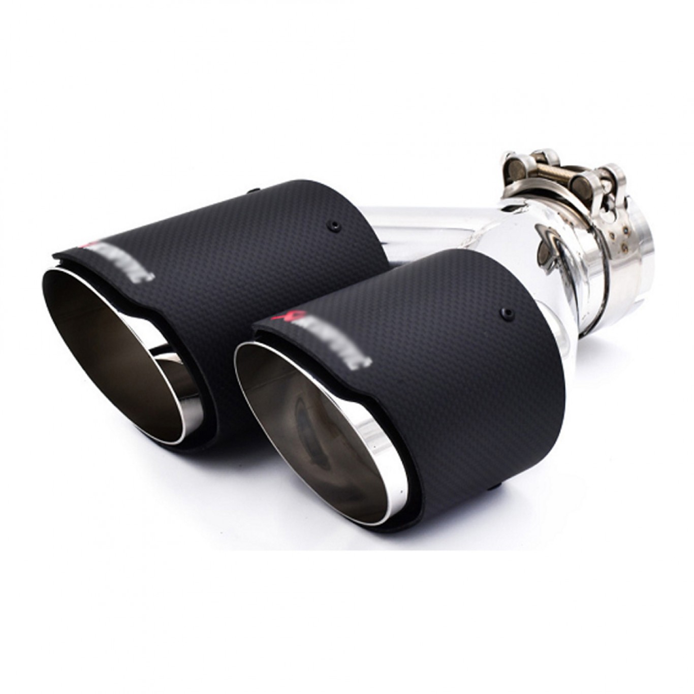 Διπλό Τελικό - Μπούκα Εξάτμισης Αυτοκινήτου από Ατσάλι Universal Τύπου Akrapovic 60-63mm Μαύρο Διπλό Τελικό - Μπούκα Εξάτμισης Αυτοκινήτου από Ατσάλι Universal Τύπου Akrapovic 60-63mm Μαύρο