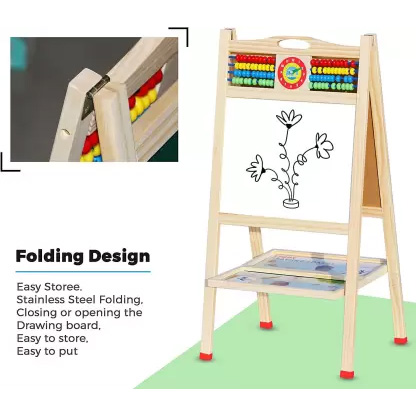 Διπλός Επιδαπέδιος Αναδιπλούμενος Μαγνητικός Πίνακας Ζωγραφικής Μαρκαδόρου - Μαυροπίνακας με Αβάκα, Ρολόι, Κιμωλίες, Σφουγγάρι & Μαρκαδόρους Διπλός Επιδαπέδιος Αναδιπλούμενος Μαγνητικός Πίνακας Ζωγραφικής Μαρκαδόρου - Μαυροπίνακας με Αβάκα, Ρολόι, Κιμωλίες, Σφουγγάρι & Μαρκαδόρους