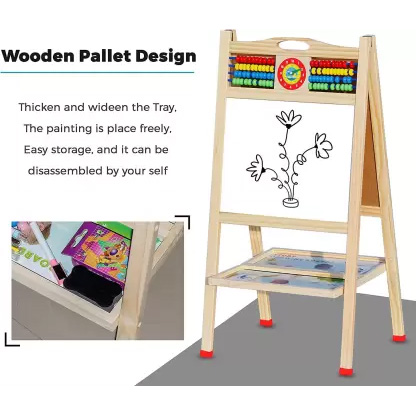 Διπλός Επιδαπέδιος Αναδιπλούμενος Μαγνητικός Πίνακας Ζωγραφικής Μαρκαδόρου - Μαυροπίνακας με Αβάκα, Ρολόι, Κιμωλίες, Σφουγγάρι & Μαρκαδόρους Διπλός Επιδαπέδιος Αναδιπλούμενος Μαγνητικός Πίνακας Ζωγραφικής Μαρκαδόρου - Μαυροπίνακας με Αβάκα, Ρολόι, Κιμωλίες, Σφουγγάρι & Μαρκαδόρους