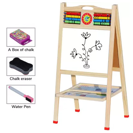 Διπλός Επιδαπέδιος Αναδιπλούμενος Μαγνητικός Πίνακας Ζωγραφικής Μαρκαδόρου - Μαυροπίνακας με Αβάκα, Ρολόι, Κιμωλίες, Σφουγγάρι & Μαρκαδόρους Διπλός Επιδαπέδιος Αναδιπλούμενος Μαγνητικός Πίνακας Ζωγραφικής Μαρκαδόρου - Μαυροπίνακας με Αβάκα, Ρολόι, Κιμωλίες, Σφουγγάρι & Μαρκαδόρους