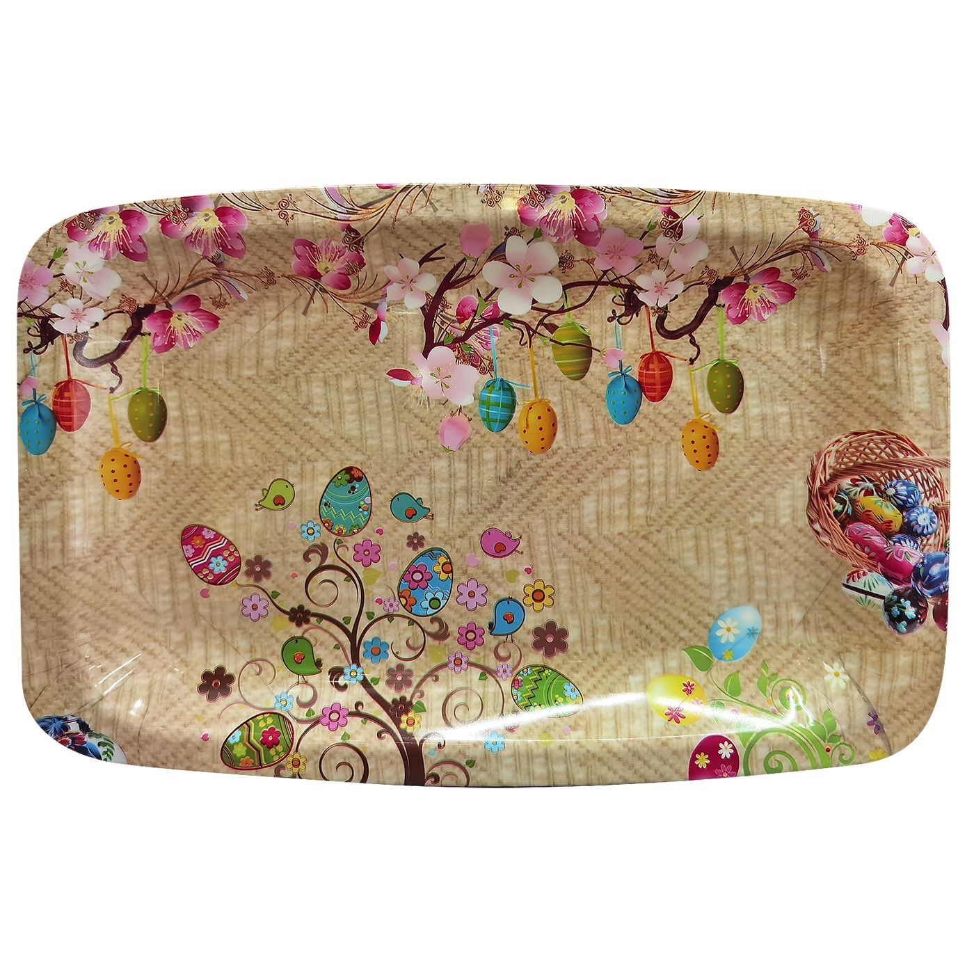 Δίσκος Πασχαλινός Ορθογώνιος Κυρτός 33x22cm με Σχέδιο Πασχαλινά Αυγά Δίσκος Πασχαλινός Ορθογώνιος Κυρτός 33x22cm με Σχέδιο Πασχαλινά Αυγά