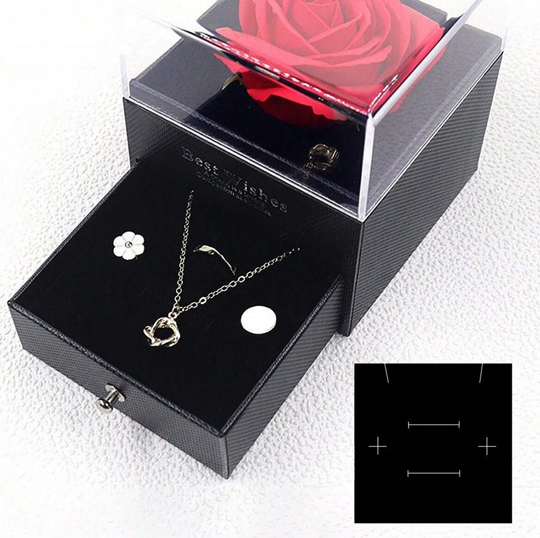 Δώρο Αγίου Βαλεντίνου Κόκκινο Τριαντάφυλλο σε Κουτί Δώρου με Συρτάρι για Κόσμημα και Τσαντάκι 10.5x9x9εκ. Δώρο Αγίου Βαλεντίνου Κόκκινο Τριαντάφυλλο σε Κουτί Δώρου με Συρτάρι για Κόσμημα και Τσαντάκι 10.5x9x9εκ.