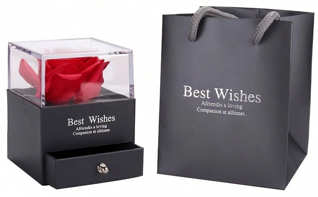 Δώρο Αγίου Βαλεντίνου Κόκκινο Τριαντάφυλλο σε Κουτί Δώρου με Συρτάρι για Κόσμημα και Τσαντάκι 10.5x9x9εκ. Δώρο Αγίου Βαλεντίνου Κόκκινο Τριαντάφυλλο σε Κουτί Δώρου με Συρτάρι για Κόσμημα και Τσαντάκι 10.5x9x9εκ.