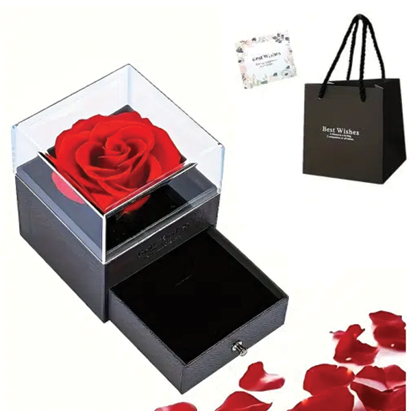 Δώρο Αγίου Βαλεντίνου Κόκκινο Τριαντάφυλλο σε Κουτί Δώρου με Συρτάρι για Κόσμημα και Τσαντάκι 10.5x9x9εκ. Δώρο Αγίου Βαλεντίνου Κόκκινο Τριαντάφυλλο σε Κουτί Δώρου με Συρτάρι για Κόσμημα και Τσαντάκι 10.5x9x9εκ.