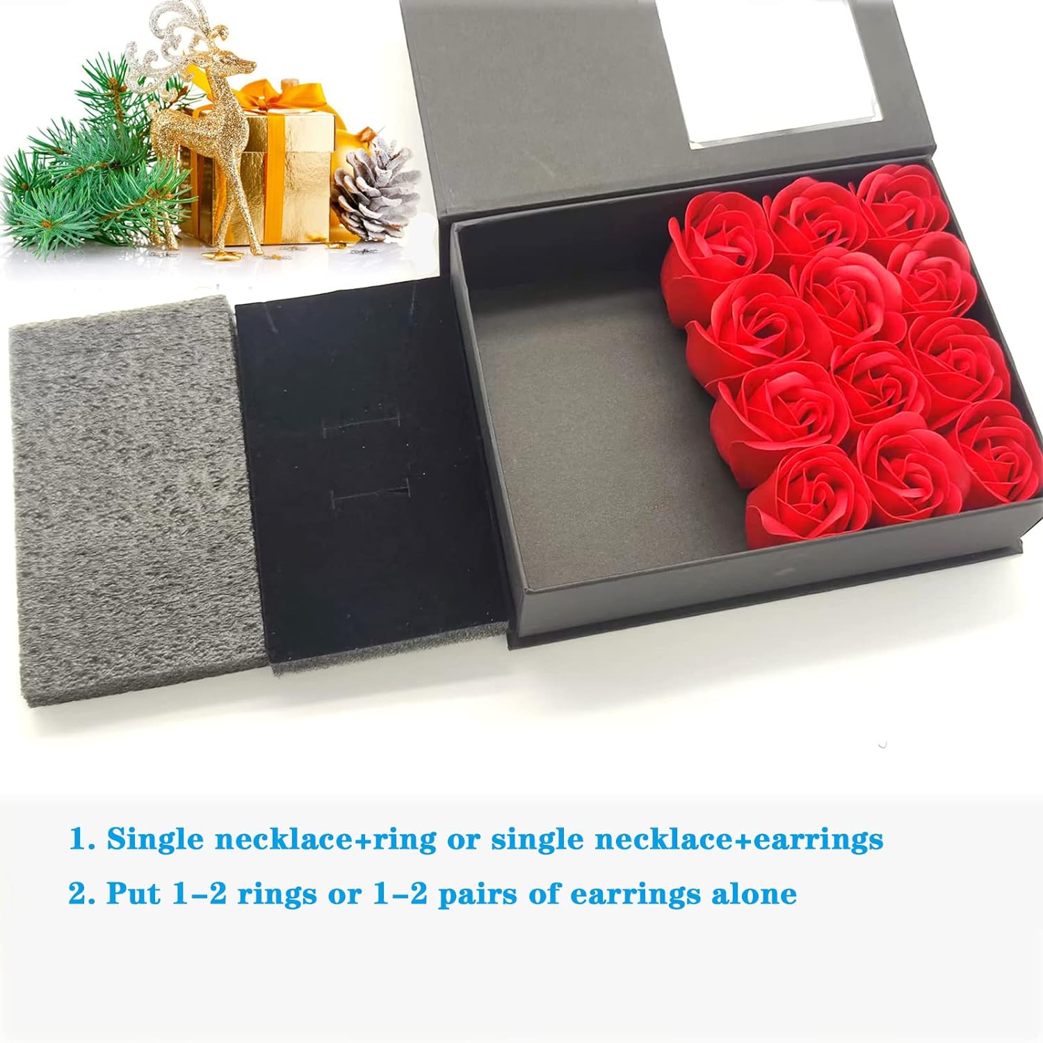 Δώρο Αγίου Βαλεντίνου Κόκκινα Τριαντάφυλλα σε Κουτί Δώρου με Θήκη για Κόσμημα και Τσαντάκι 18x15x5cm 12τμχ Δώρο Αγίου Βαλεντίνου Κόκκινα Τριαντάφυλλα σε Κουτί Δώρου με Θήκη για Κόσμημα και Τσαντάκι 18x15x5cm 12τμχ