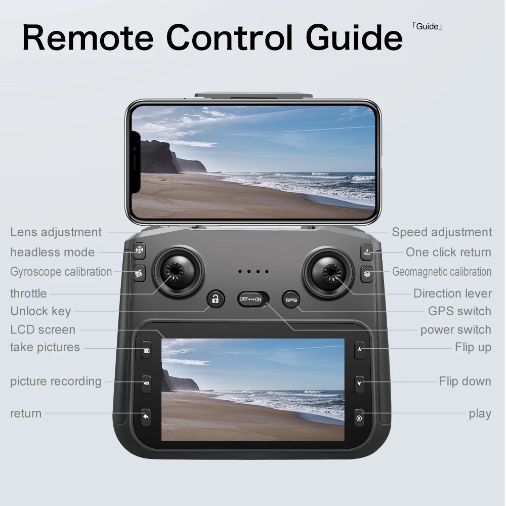 Drone Με GPS Και Διπλή Κάμερα 4K Με Τηλεχειριστήριο Και Τσάντα Μεταφοράς Drone Με GPS Και Διπλή Κάμερα 4K Με Τηλεχειριστήριο Και Τσάντα Μεταφοράς