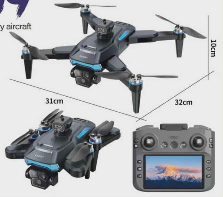 Drone με κάμερα, οθόνη, διπλό χειριστήριο και LED φωτισμό Drone με κάμερα, οθόνη, διπλό χειριστήριο και LED φωτισμό