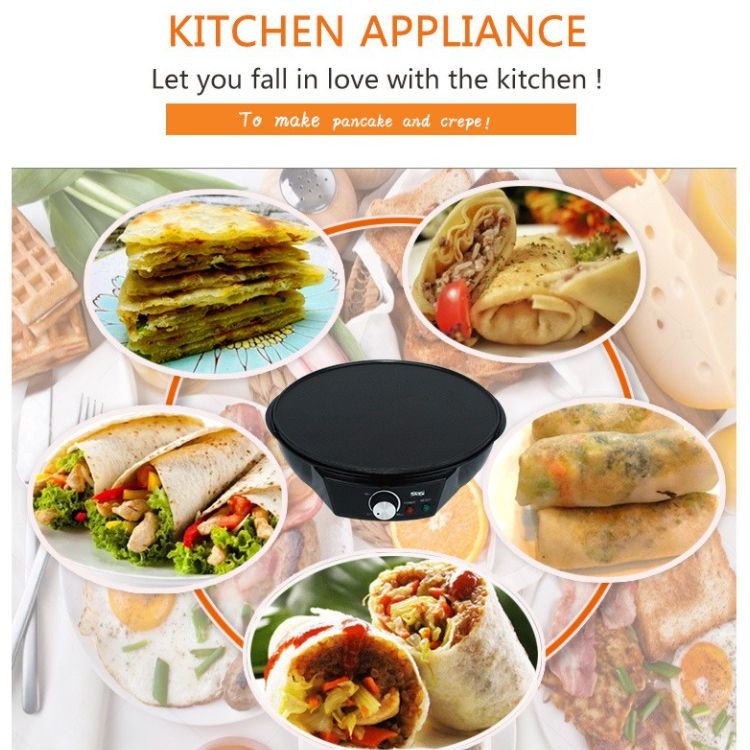 DSP Επαγγελματική Ηλεκτρική Κρεπιέρα 1200W με Ρύθμιση Θερμοκρασίας Μαύρο - Crepe Maker KC3018 DSP Επαγγελματική Ηλεκτρική Κρεπιέρα 1200W με Ρύθμιση Θερμοκρασίας Μαύρο - Crepe Maker KC3018